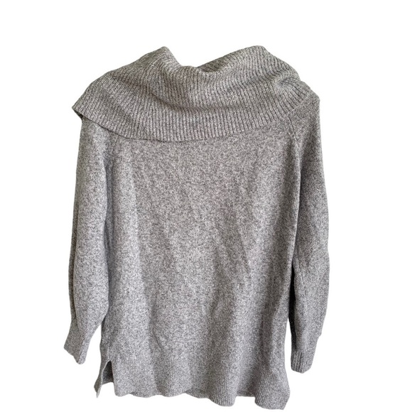 Gray Mock Neck Sweater Loft Women’s Size Medium - Picture 2 of 4